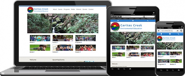 Caritas Creek responsive website design