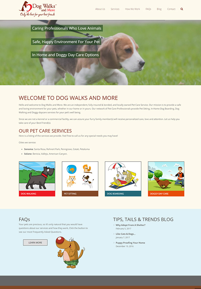 Website Design - Dog Walks and More