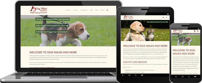 Mobile Web Design - Dog Walks and More