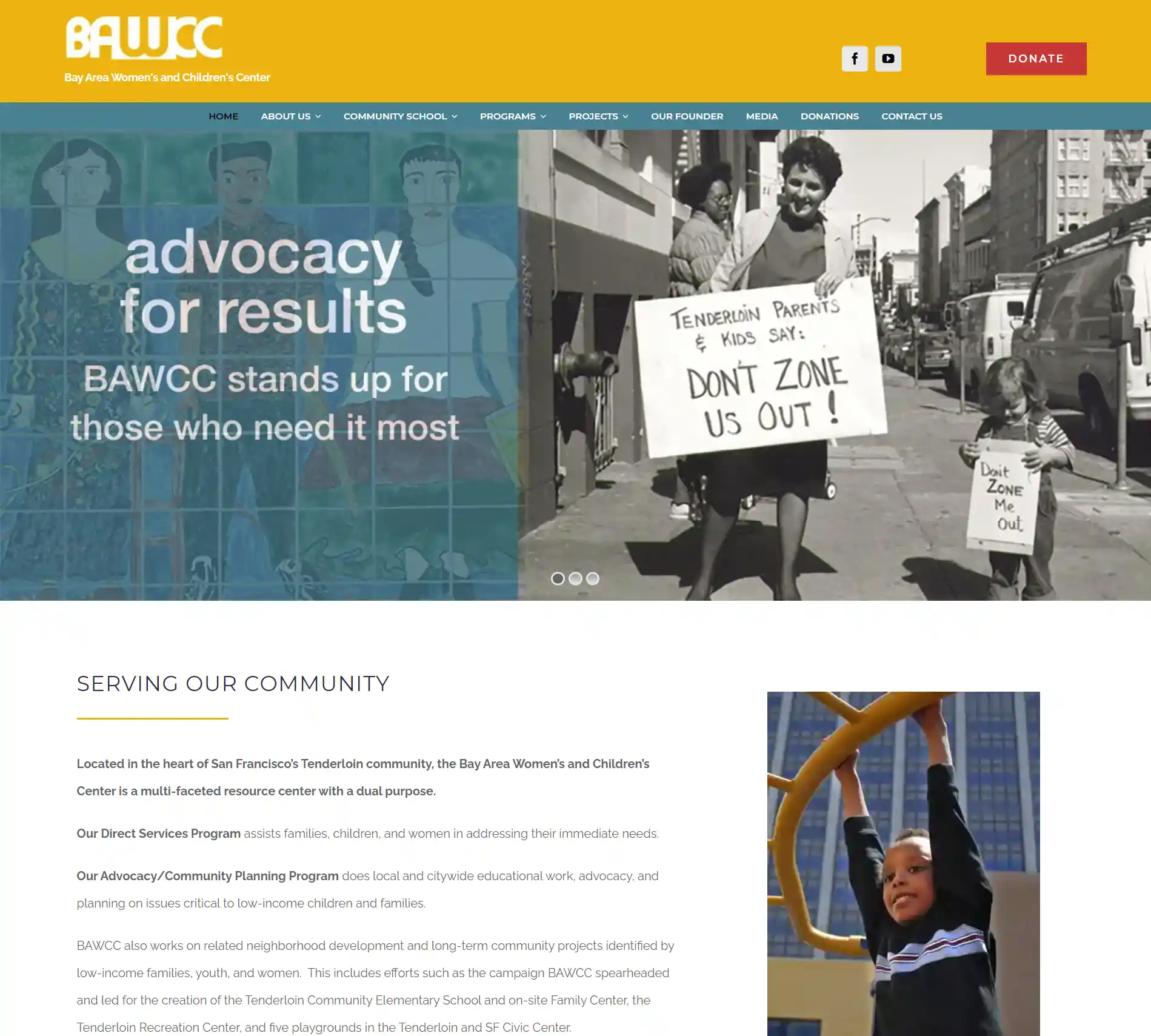 BAWCC Homepage screenshot