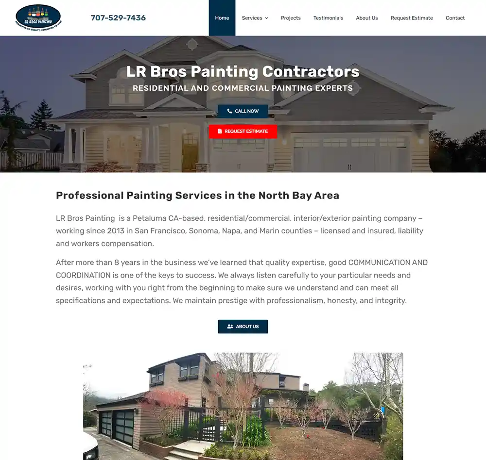 LR Bros Painting Homepage