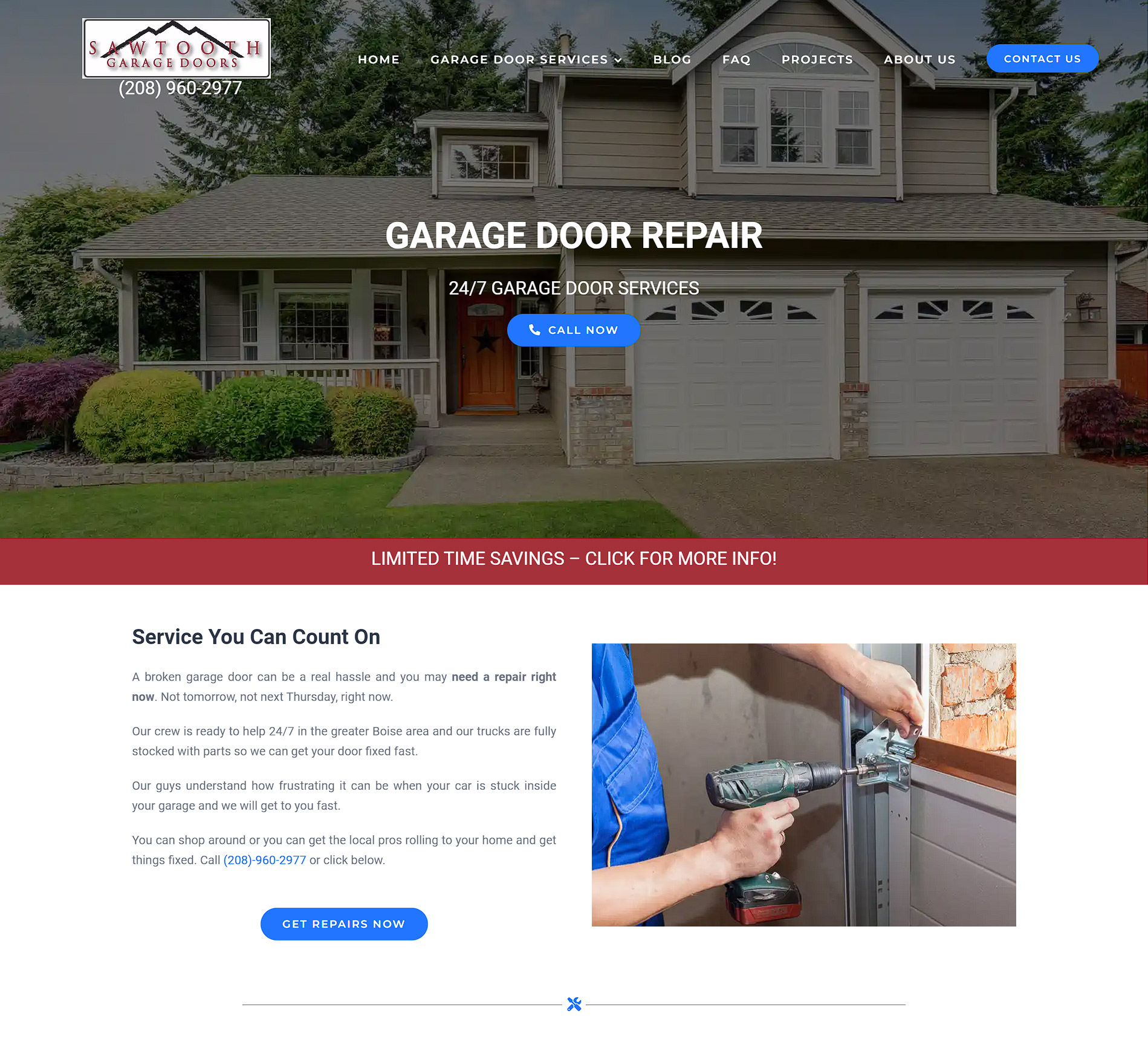 Sawtooth Garage Door Repair page
