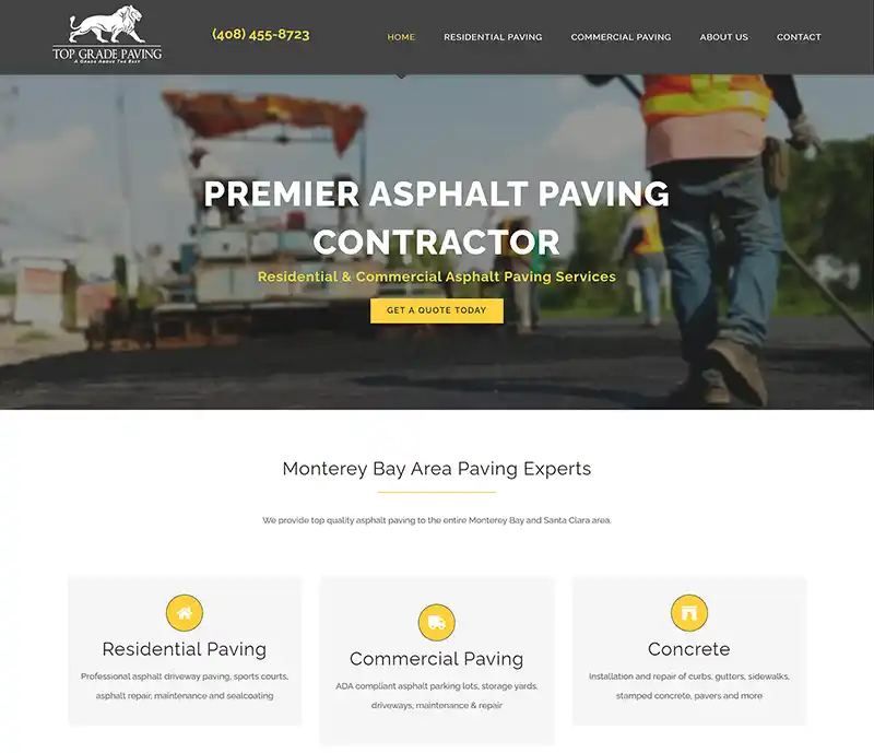 Top Grade Paving Homepage