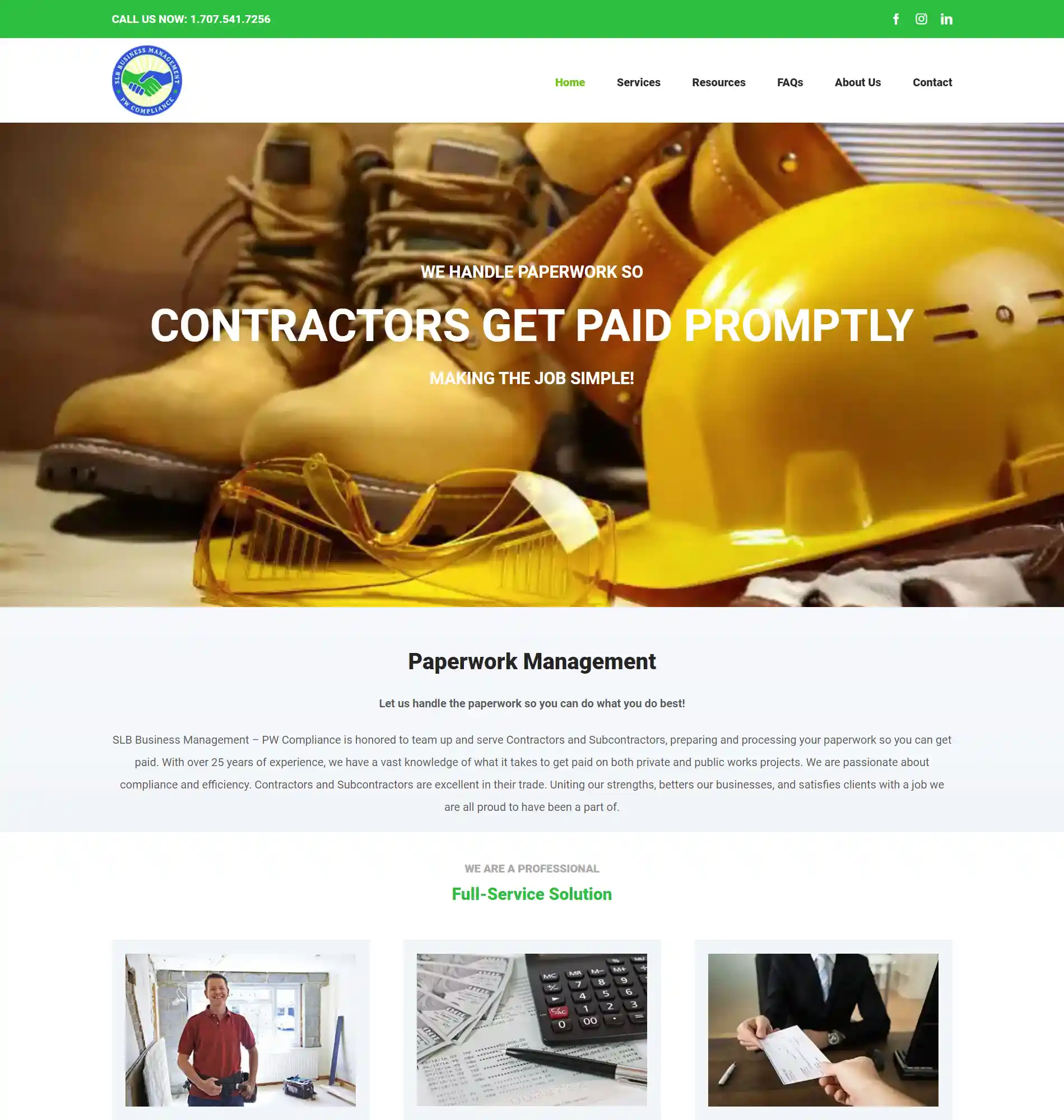 Contractors Get Paid website home page
