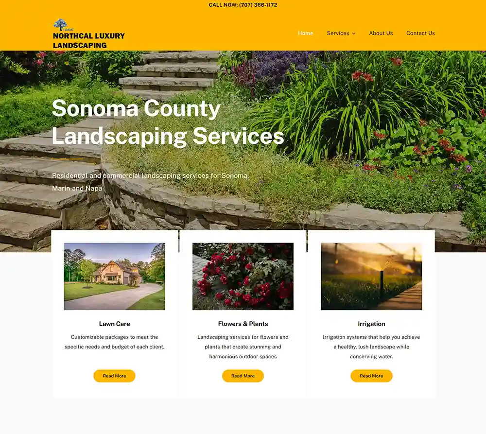Norcal Luxury Landscaping homepage